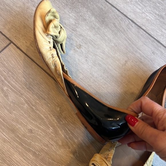 CHLOE Authentic Leather Two Tone Bow Ballerina Slippers Size 37.5 / 6.5 - Picture 7 of 12
